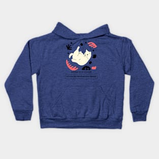 Mastering the art of chilling, funny cat Kids Hoodie